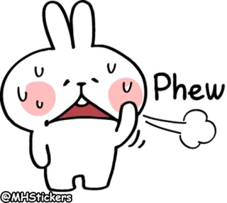 @MHStickers Spoiled Rabbit Onomatopee telegram stickers