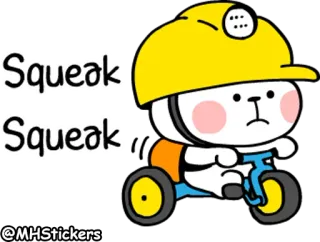 🚲 263911de Squeak
Squeak
@MHStickers Kartun, Binatang, Helm, Sepeda roda tiga, Lucu, Stiker telegram sticker