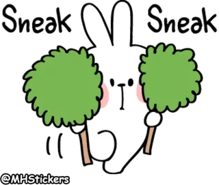 @MHStickers Spoiled Rabbit Onomatopee telegram stickers
