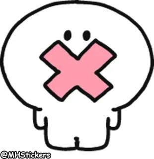 🤭 bd5898db crâne, dessin animé, muet, silence, lèvres scellées, bouche barrée whatsapp sticker