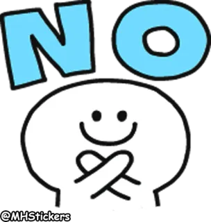 🙅‍♂️ bf4a73ee NO non, restriction, refus, interdiction, personnage, bras croisés, refus whatsapp sticker