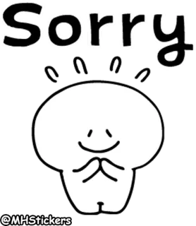 🥺 7ac3b1b3 Sorry maaf, sesal, imut, karakter, memohon whatsapp sticker