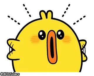 🤩 3486414a @MHStickers 贴纸, 鸭子, 卡通, 表情符号, 可爱, 黄色 whatsapp sticker