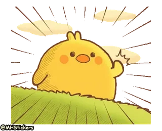 ✊ 372dd0bf @MHStickers 鸡, 可爱, 鸟, 动物, 贴纸 whatsapp sticker