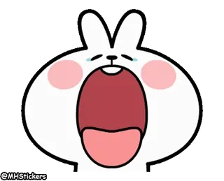 🥱 18824b56 conejo, llorando, triste, dibujos animados, lindo, expresión whatsapp sticker