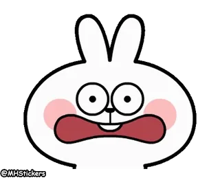 😳 30e73039 conejo, dibujos animados, animal, pegatina, lindo whatsapp sticker