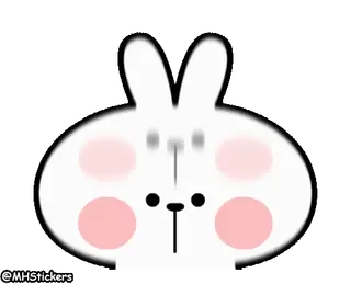 👍 43e173a2 conejo, conejito, lindo, animal, dibujos animados whatsapp sticker