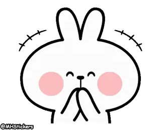 😂 6fb463ee conejo, lindo, dibujos animados, animal, kawaii, conejo, feliz whatsapp sticker