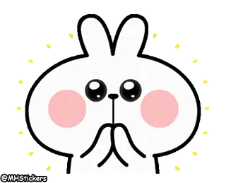 😍 7530be07 @MHStickers conejo, lindo, pegatina, dibujos animados, animal whatsapp sticker