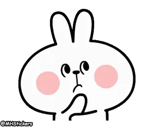 🤔 b0518c9a conejo, lindo, dibujos animados, animal, kawaii whatsapp sticker