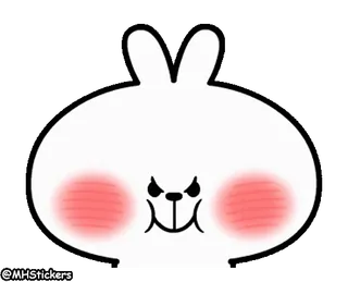 😤 c5089041 conejo, lindo, animal, dibujos animados, sticker, pegatina whatsapp sticker