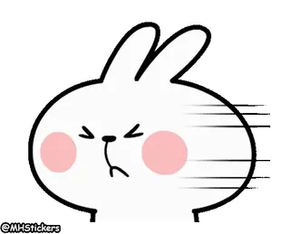 🙅‍♂️ dda3e878 conejo, conejito, enojado, expresión, dibujo animado, pegatina whatsapp sticker
