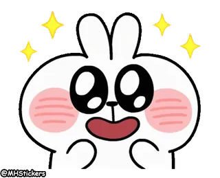 😍 30516cf2 @MHStickers 토끼, 귀여운, 만화, 스티커, 반짝이, 바니 telegram sticker