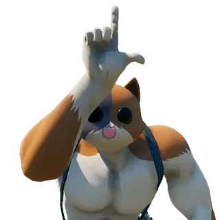 💁‍♂️ 77bd3809 fortnite, gioco, gatto, muscoli, dito medio whatsapp sticker