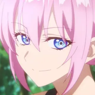 🌸 1883a38b anime, chica, pelo rosa, linda, manga, dibujos animados whatsapp sticker