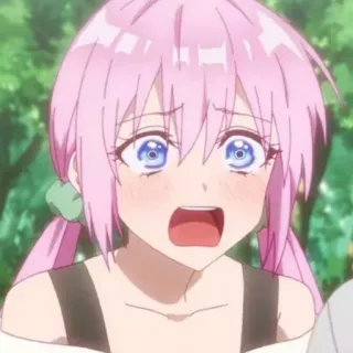 🌸 3427b8bc Anime, Chica, Pelo rosa, Sorprendida, Linda, Dibujos animados whatsapp sticker