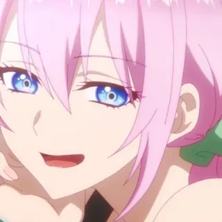 🌸 ac5b1eac anime, chica, pelo rosa, linda, sonriendo whatsapp sticker