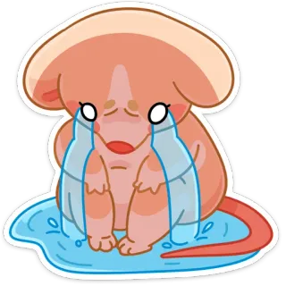 😭 b9590ef8 ร้องไห้, เศร้า, สัตว์, น่ารัก, หนู whatsapp sticker