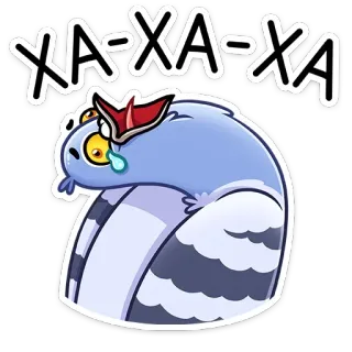 😂 7d728992 XA-XA-XA ptak, gołąb, płaczący, smutny, śmiejący się telegram sticker