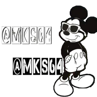 😎 25f60df0 Mickey Mouse @MKSG4 мультфильм, мышь, солнцезащитные очки, disney, микки маус whatsapp sticker