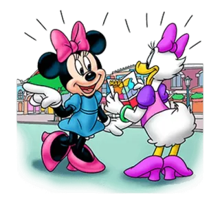 📘 83e37063 Minnie Mouse MAP Minnie Chuột, Vịt Daisy, bản đồ, Disney, phim hoạt hình, bạn bè telegram sticker