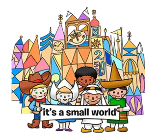 😆 c140e3a6 It's a Small World it's a small world Disney, công viên giải trí, trẻ em, văn hóa, địa danh telegram sticker
