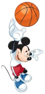 🏀 e18c8755 Mickey Mouse mickey mouse, bóng rổ, disney, hoạt hình telegram sticker