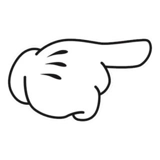 👉 03257990 アニメ, 手, 指差し, ミッキー, マウス telegram sticker