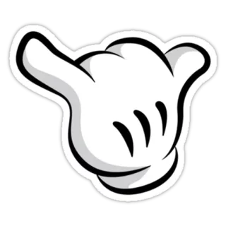 🍹 86ef9b19 手, 漫画, ハングルース, シャカ, ミッキーマウス, ジェスチャー telegram sticker