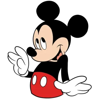 ☺️ 584144bb Mickey Mouse mickey mouse, disney, dibujos animados, personaje, animación, símbolo paz, pegatina telegram sticker