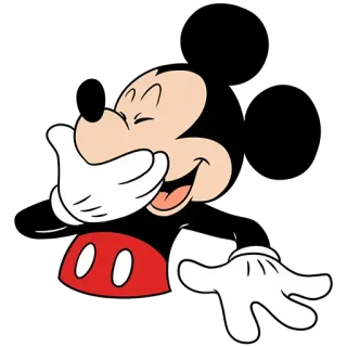 😄 7fd5314a Mickey Mouse Mickey Mouse, dibujos animados, ratón, personaje, divertido, riendo telegram sticker