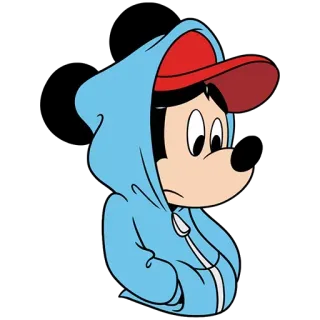 😟 d514661d Mickey Mouse dibujos animados, Mickey Mouse, Disney, personaje, sudadera con capucha, gorra telegram sticker