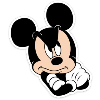 😠 5e3c8b35 Mickey Mouse Mickey Mouse, dessin animé, en colère, personnage, souris, Disney telegram sticker