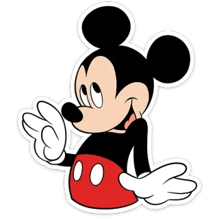 ☺️ aa385b62 Mickey Mouse dessin animé, souris, Disney, Mickey, personnage, animation telegram sticker