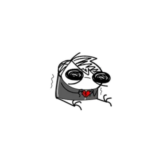 💔 2e071377 triste, coração partido, desenho animado, boneco palito, emoção, aflição telegram sticker