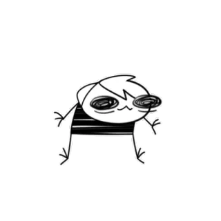 😋 63606f10 desenho, rabisco, personagem, simples, abstrato, preto e branco, ilustração, desenho animado telegram sticker