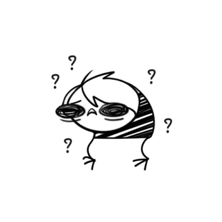 ❓ 8066280e pergunta, confuso, adesivo, desenho animado, rabisco, anime, estressado telegram sticker