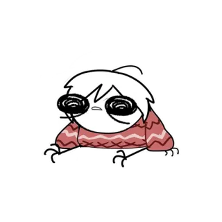 😐 f095e9c3 Desenho animado, Tonto, Exausto, Personagem, Engraçado telegram sticker