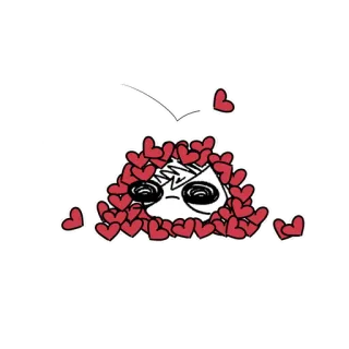 😖 f85d7526 amor, corações, desenho animado, fofo, emo, triste, romântico telegram sticker