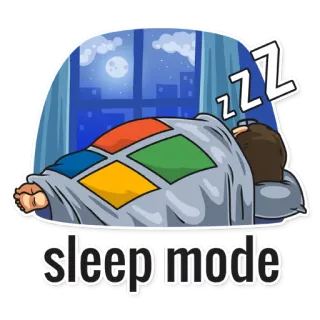 😴 045d60e8 sleep mode 睡眠, 模式, 夜晚, 床, 懒惰, 休息 telegram sticker
