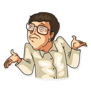 😦 435ddad6 耸肩, 问题, 怀疑, 不确定, 不知道, 无所谓, 不确定性, 困惑 telegram sticker