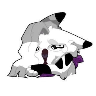 😭 349dbc18 Cartone animato, Animale, Bianco, Nero, Carino telegram sticker