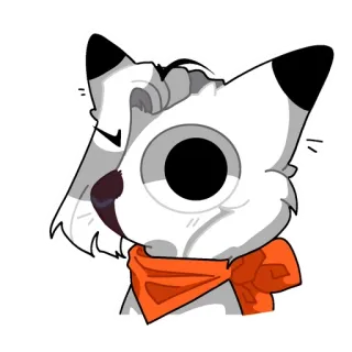 🤨 7d8e7f45 gatto, cartone animato, animale, gatto bianco, personaggio, adesivo telegram sticker
