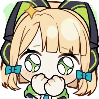 Midori Blue Archive @fix_x_fox telegram stickers