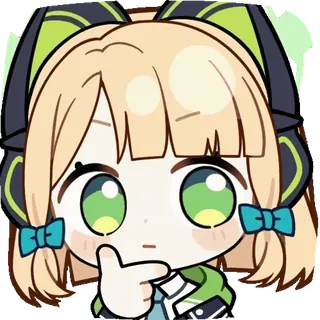 🤔 8141441b Anime, Fille, Mignon, Pensif, Chibi, Perplexe telegram sticker