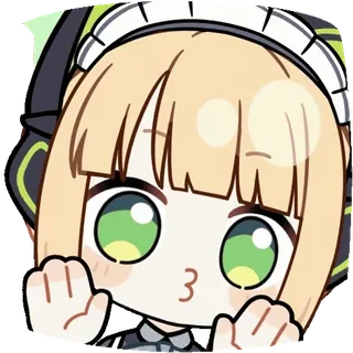 😘 c138fc79 Anime, Maid, Mignon, Kawaii, Autocollant, Chibi, Dessin animé telegram sticker