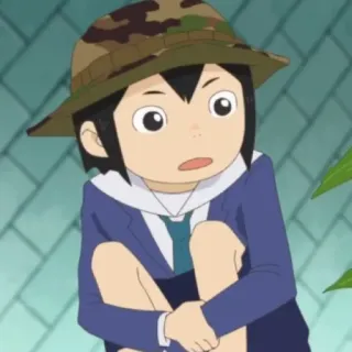 🥴 fe9dad7f Anime, Postać, Kapelusz, Kreskówka, Dziecko telegram sticker