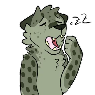 😴 5d824757 zzz buồn ngủ, động vật, hoạt hình, ngáp, mệt mỏi, lông lá telegram sticker