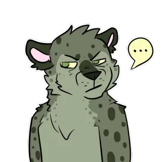 😒 7bd0e6a5 báo đốm, lông lá, động vật, nhân vật, nhãn dán telegram sticker