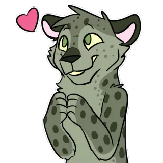 Midori Leopard whatsapp stickers